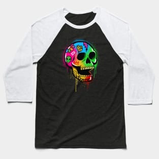 Skull Graffiti Baseball T-Shirt